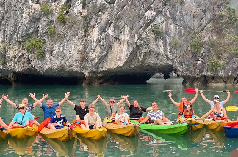 Kayaking and swimming in secluded bays