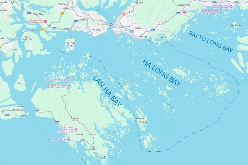 Halong Bay vs Lan Ha Bay vs Bai Tu Long at a glance