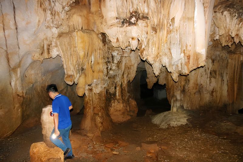 Thien Long Cave — the furthest site, reached through a mangrove forest