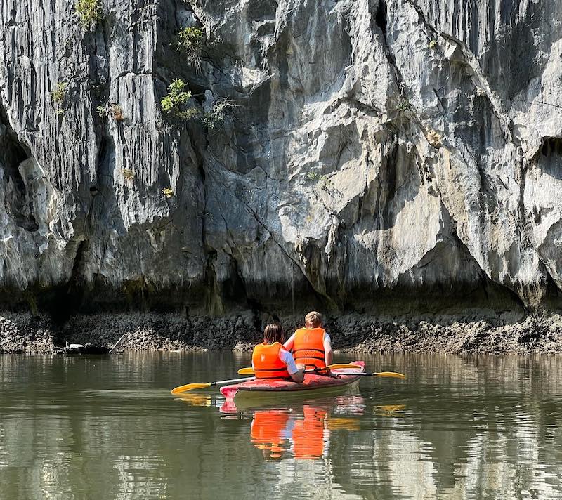 Kayaking through caves and hidden lagoons