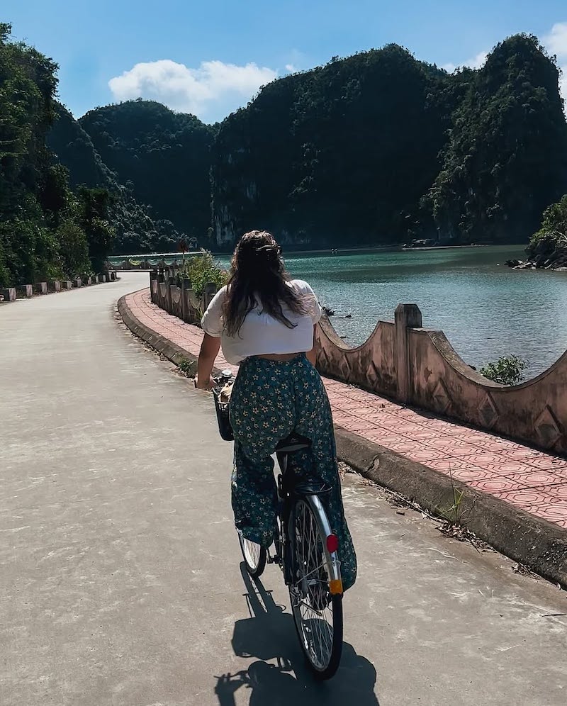 Cycling along the scenic valley pathways