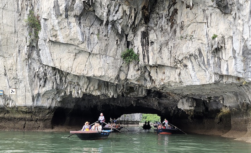 The enclosed lagoon inside Luon Cave on Bo Hon Island