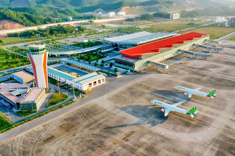 Van Don International Airport terminal in Quang Ninh Province